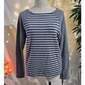 Fresh Produce Beachside Dana Pullover Sweatshirt Womens Size S Boat Neck Striped